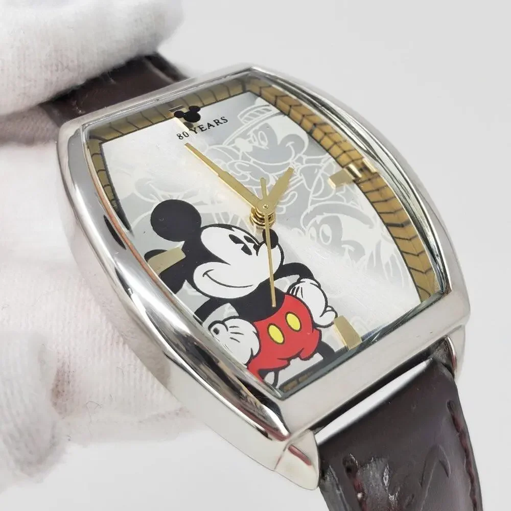 Disney Mickey Mouse 80th Anniversary Watch Silver/Brown